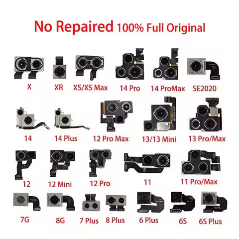 OEM Rear Back Big Camera Apply to For IPhone X XR XS 11 12 13 14 15 PRO Max Plus MINI Tested Main Ca