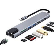 USB TYPE-C TO HDTV 8IN1 4K HDMI+PD+USB3.0 *2+TYPE-C+SD+TF+RJ45/LAN