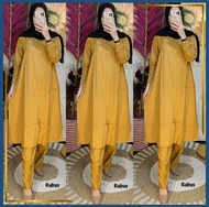 . K-FASHION Setcel Tunik Amira Polos Dewasa Muslim Terbaru 2023 Twill Tebal Adem BUSUI Mewah Kekinia