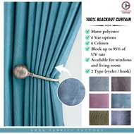 6 Warna Kain 100% Blackout Curtain Ring langsir Murah Sesuai Untuk Langsir Tingkap, Langsir Pintu Langsir Sliding Door