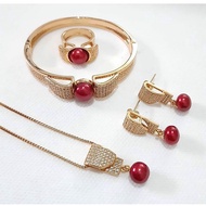 A set of genuine Lombok pearl jewelry jewelry set/ xuping jewelry set/ titanium jewelry set/ Jewelry