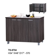 🔥𝙎𝙏𝑶𝑲 𝙏𝑬𝑹𝑺𝑬𝑫𝑰𝑨🔥Kitchen Cabinet Almari Dapur Model 8704  H34" W48" D17"