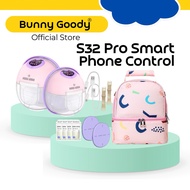 Bunny Goody S32 Pro Smart Wearable Pump with Bluetooth Apps Control - Pink (180ml/6oz)