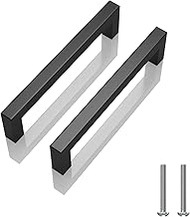 NISUOIEN 20 Pack 3-3/4 inch (96mm) Hole to Hole Center Matte Black Cabinet Pulls Stainless Steel Kit