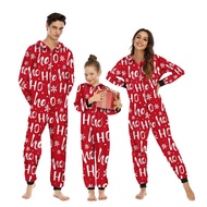 Cyprus 2022 Christmas Family Pajamas Matching Clothes Set Fashion Hooded Printed Adult Kids Baby Jumpsuit Housewear