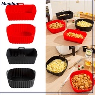 MUNDAN Oven Liner, Reusable for 4-7 QT Silicone Air Fryer Liners, Air Fryer Accessories Black Red wi