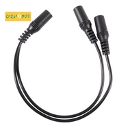 28cm 3.5mm Female to Dual Jack Female Y Splitter Stereo Audio Cable Black