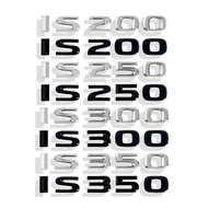 Auto 3D Silver/Black Letter Logo Badge Nameplate Decoration Rear Trunk Emblem Metal Sticker For IS35