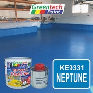( NEPTUNE KE9331 ) 1L Epoxy Paint GREENTECH PAINT (750ml Colour + 250ml Hardener) CAT LANTAI BERKUALITI (Include Hardener)