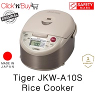 (MADE IN JAPAN) Tiger JKW-A10S Rice Cooker. 1 litre Capacity. Digital Control Panel. Safety Mark Approved. 1 Year Warranty.