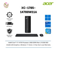 Acer Desktop PC Black Aspire XC1785-14700W11A ( i7-14700, 8GB, 512GB SSD, Intel, W11, HS )