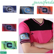 JENNIFERDZ Football Captain Arm Band, Prevent Falling Adjustable Leader Arm Band, Competition Elasti