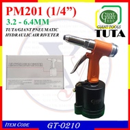 GT-0210 (PM201) 1/4" TUTA/GIANT PNEUMATIC HYDRAULIC AIR RIVETER 3.2mm-6.4mm AISD-PM201 TUTA AIR TOOL