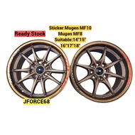 Rim Sticker Mugen MF10/Mugen MF8 Sticker 1set(8pcs) StiCker Mugen MF8 Sticker MF10 Rim Sticker MF8