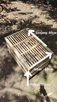 Peralatan Peternakan Ayam – Box / Kandang DOC Bambu Rakitan | Kokoh Tahan Lama & Siap Pakai