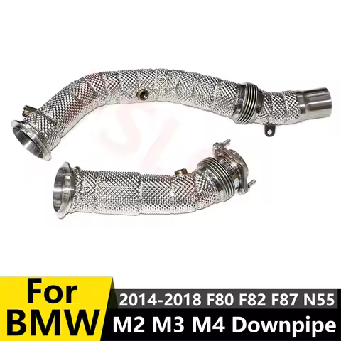 2014-2018 For BMW M2 M3 M4 F80 F82 F87 S55 N55 3.0L Exhaust Upgrade 304 Stainless Steel Downpipe Str