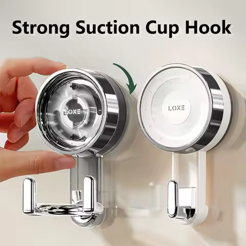 Fashion Powerful Heavy Duty Vacuum Suction Cup Hooks Reusable Traceless Shower Clothes Wall Hanger
