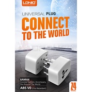 LDNIO Z4 6A Universal Plug Adapter with UK/EU/US/AU Pin & 2 Universal Socket F1jG