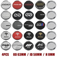 63mm RAYS Wheel Center Cap ADVAN Emblem WORK SSR Wheel Hub Cap Wheel Cover Cap ENKEI Rim Caps