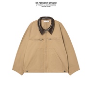 BrownJacket with Leather Collar 67PERCENT/67% - COCOON DETROIT JACKET