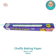 CHEFFY Baking Paper White 40cm x 5m / Kertas Baking / Baking Paper Kue / Baking Paper Oven / Baking