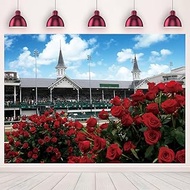 7x5FT Kentucky Derby Photo Backdrop Racing Horse Churchill Photography Background Banner Polyester F