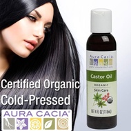 Siap Kirim!! Aura Cacia Organic Skin Care Castor Oil - 118 Ml