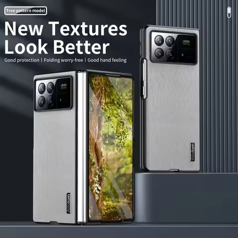 Luxury Leather Frosted Tree Pattern Phone Case for Xiaomi Mix Fold 3 Fold 2 Fold 4G 5G Cute Hard PC 