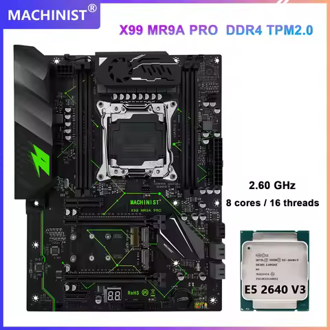 MACHINIST X99 ATX Motherboard Set Kit MR9A-H LGA2011-3 Xeon E5 2640 V3 CPU DDR4 RAM Memory NVME M.2 