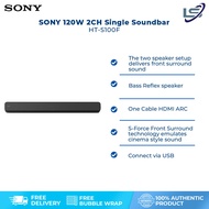 SONY 120W 2CH Single Soundbar HT-S100F | USB | 2 Channels | HDMI | Bluetooth 4.2 | Voice Mode | Night Mode | Soundbar with 1 Year Warranty