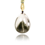 【正佳珠寶】綠幽靈 超頂級淨透金字塔水滴 24.2g 綠幽靈吊墜