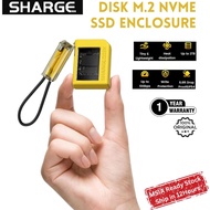 SHARGE Disk M.2 NVMe SSD Enclosure with Active Cooling System, 10Gbps USB C 3.2 Gen2, Enclosure NVMe