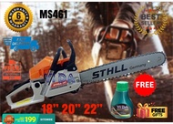 STHLL MS461 CHAIN SAW GASOLINE 59CC   / PETROL CHAINSAW 18”/ 20”/ 22” c/w FREE GIFT mesin potong kayu mesin tebang pokok