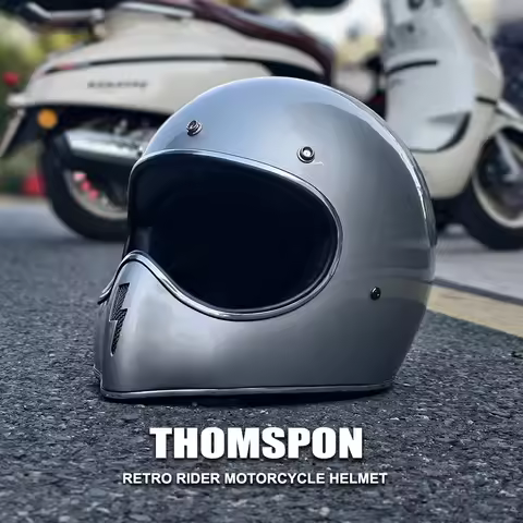 DOT Certification Retro Motorcycle Helmet 1250g Fiberglass Casco Retro Classical Vintage Helmet For 