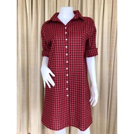 BAJU KEMEJA LADIES COTTON LABUH FLANNEL SHIRT WOMEN BAJU KEMEJA LABUH PETAK PEREMPUAN BAJU MUSLIMAH 