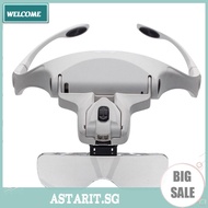 Magnifying Glasses Loupe Headband Magnifier w/ LED Light 1.0X 1.5X 2X 2.5X 3.5X