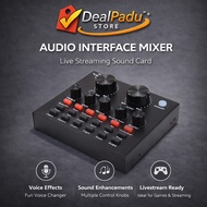 DealPadu V8 Audio Sound Card USB External Sound Card Live Stream Mic Mixer Sound Card Sound Card