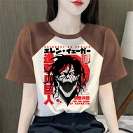 Shingeki No Kyojin t shirt girl Gothic 80s graphic Vintage Comfortable Grunge tshirt University 80s 
