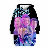 Anime K-Pop Demon Hunters Autumn Bluey Clothing for Children Pink Long Sleeve Kids Clothes Hooded Fa