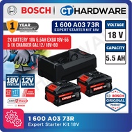 Bosch 1 600 A03 73R Expert Starter Kit 18V Come With 2x Battery 18V 5.5AH EXBA18V-55 + 1x Fast Charg