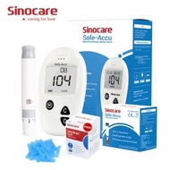 SINOCARE Safe Accu Alat Cek Gula Darah / Tes Glukosa Paket Lengkap