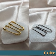 Paperclip Gold Silver Hoop Earring
