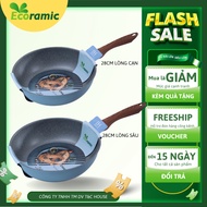 Ecoramic Magnetic Bottom Stone Pattern Non-Stick Pan 22cm 24cm 26cm 28cm 32cm Non Stick Pan