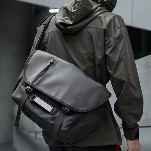 MATE ELAN Urban Men Black Messenger Bag Waterproof Travel Outdoor Sport Shoulder Crossbody Bag Fashi