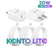 KENTO LITE【รับประกัน 1 ปี】20wสายชาร์จไอโฟน20wแท้ สายชาร์จไอโฟน 2Mสายชาร์จ ชาร์จไว 20W สายชาต หัวชาร์