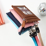 Fashion PU Leather Lanyard ID Holder with Coin Purse for School & Office