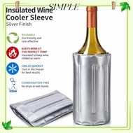 SIMPLESHOP Insulated Wine Sleeve, Refrigerant Gel 33cm x 18cm Wine Cooler Bag, Rapid Ice Less Reusab
