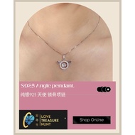 Silver925 Angel Pendant 925 Sterling Silver Clavicle Necklace Angel Pendant 925 Sterling Silver Clav