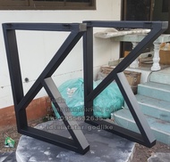 Iron-DIY ขาโต๊ะเหล็ก ขาเหล็กทำโต๊ะ 1คู่ IR-60 Model-K สีดำด้าน ขาโต๊ะทำงาน โต๊ะเกมส์ โต๊ะกินข้าว โต๊