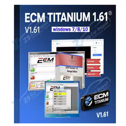 2025 NEW ECM TITANIUM 1.61 With 26000 + Driver ECM 18259+ Drivers for ecu tool Send link or CD or US